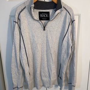 Men’s Buckle Black 1/4 Zip Sweater